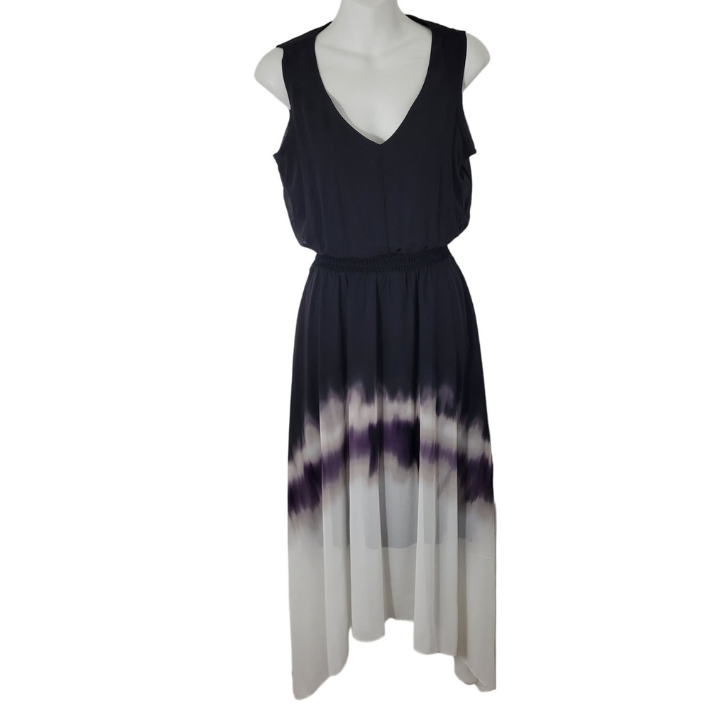 Simply Vera Vera Wang Black Handkerchief White Lower Dress Size S 121021-0270